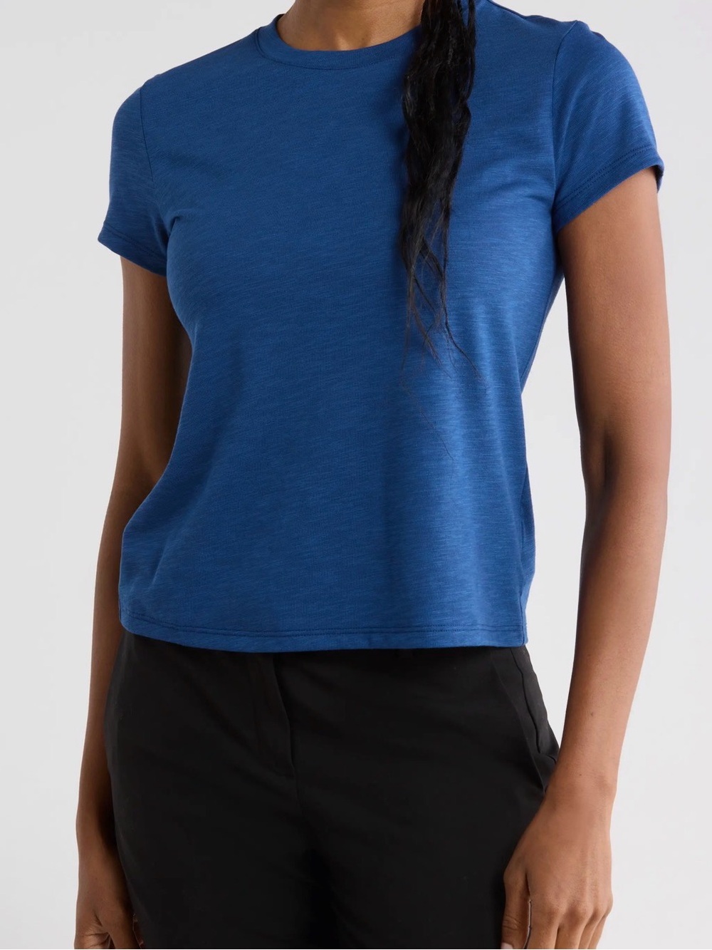 Theory Tiny Tee Atmos Light t shirt size S color sapphire